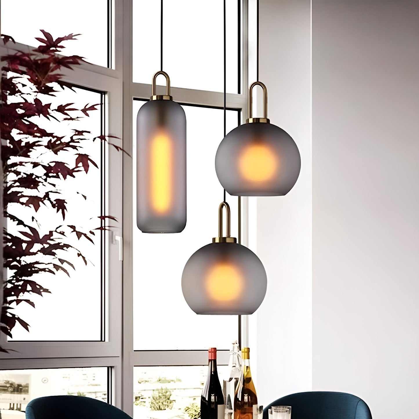 CrystalHue Light - Nordisk glaskula pendellampa
