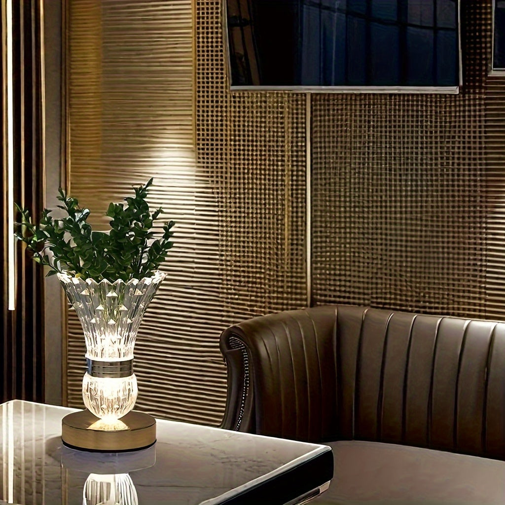 GlowSphere - Modern USB-uppladdningsbar touch-lampa med LED-stämningsbelysning och tre färgalternativ