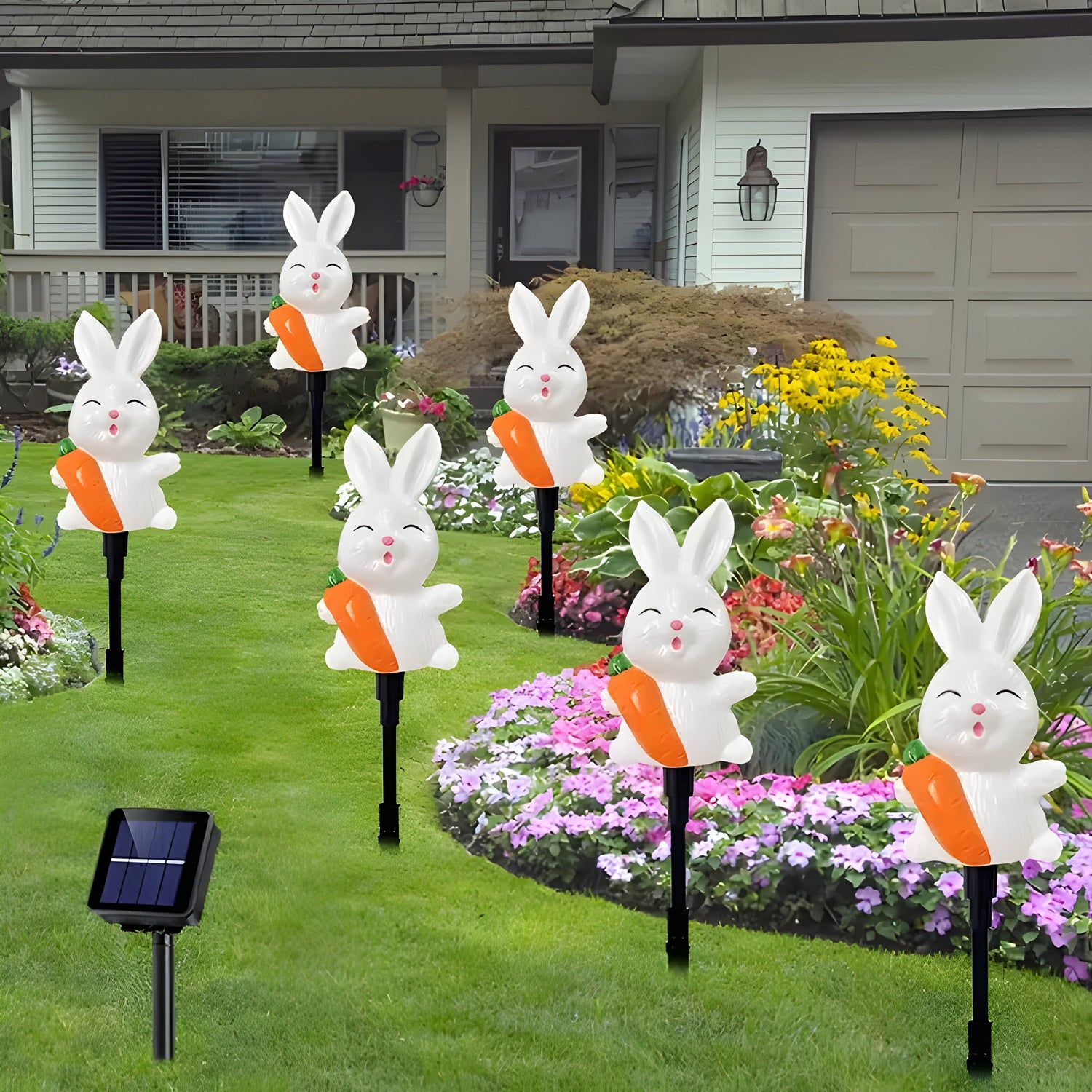 HoppyShine Light – 6-pack Solarbetrivna Påskhar-lampor