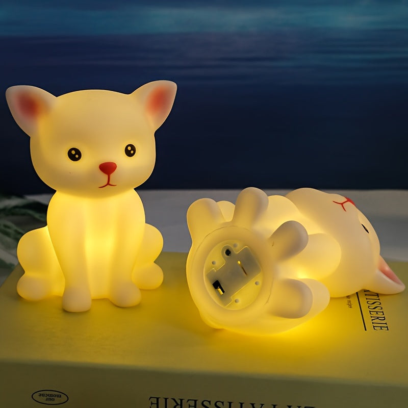 KittyGlow - Söt Kattunge Bordslampa med LED-ljus och Batteridrift