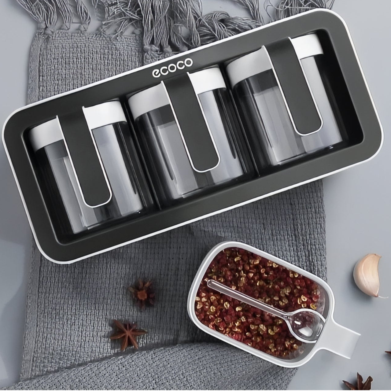 Carvallo – Multifunktionell väggmonterad förvaringslåda för kryddor och kryddor