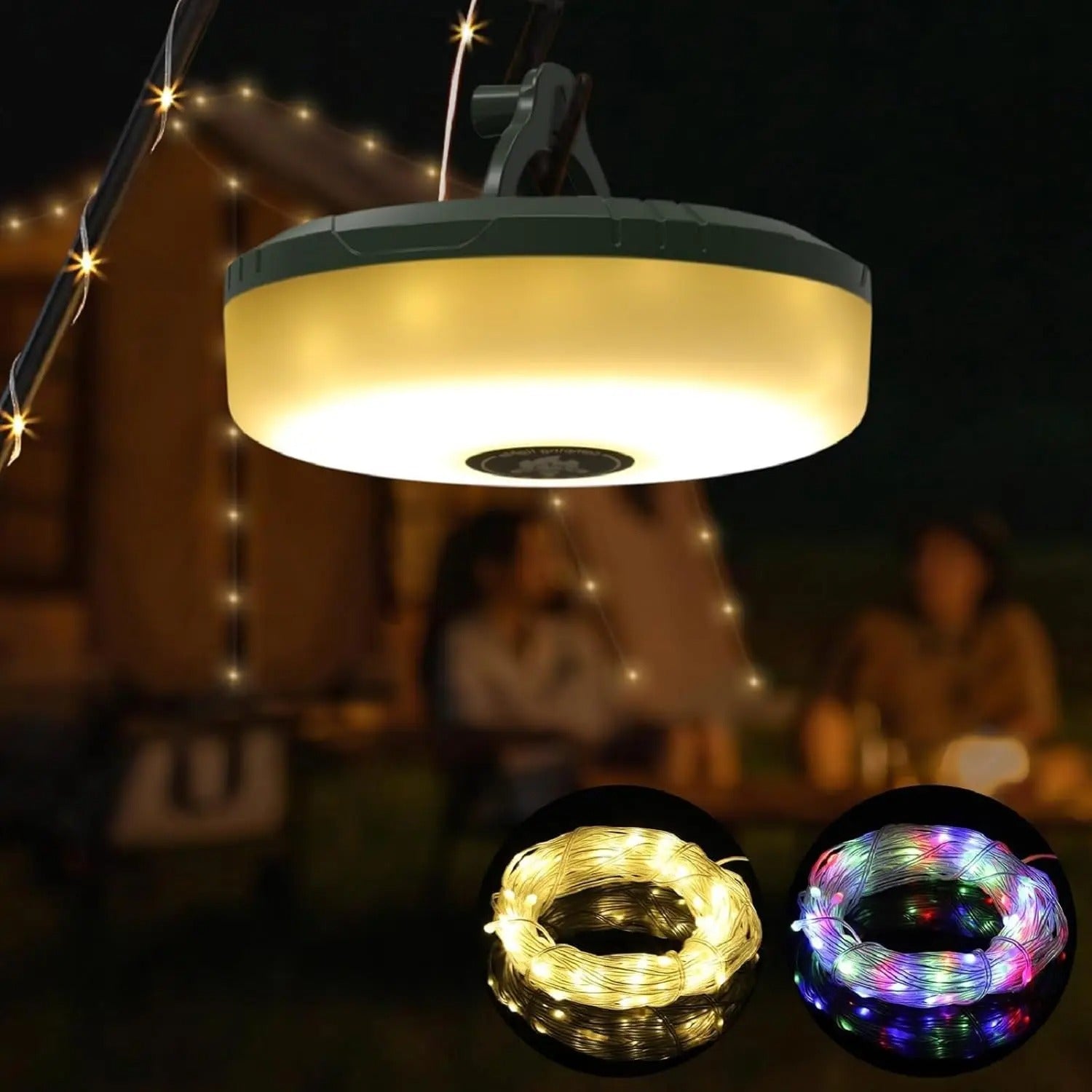 4 i 1 Camp Lights - Ljuslängder med 8 belysningslägen
