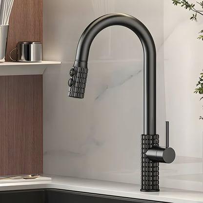 QuintaFlow - Hög båge metall kökskran