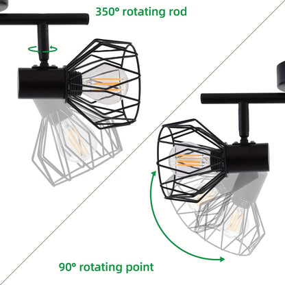 SpotFlex - Svängbar LED Takspot med 2 Bollar E14 Svart