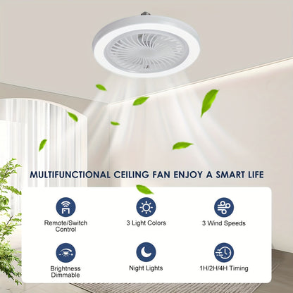 LED Smart Fan Lamp – Dimbar och Tyst