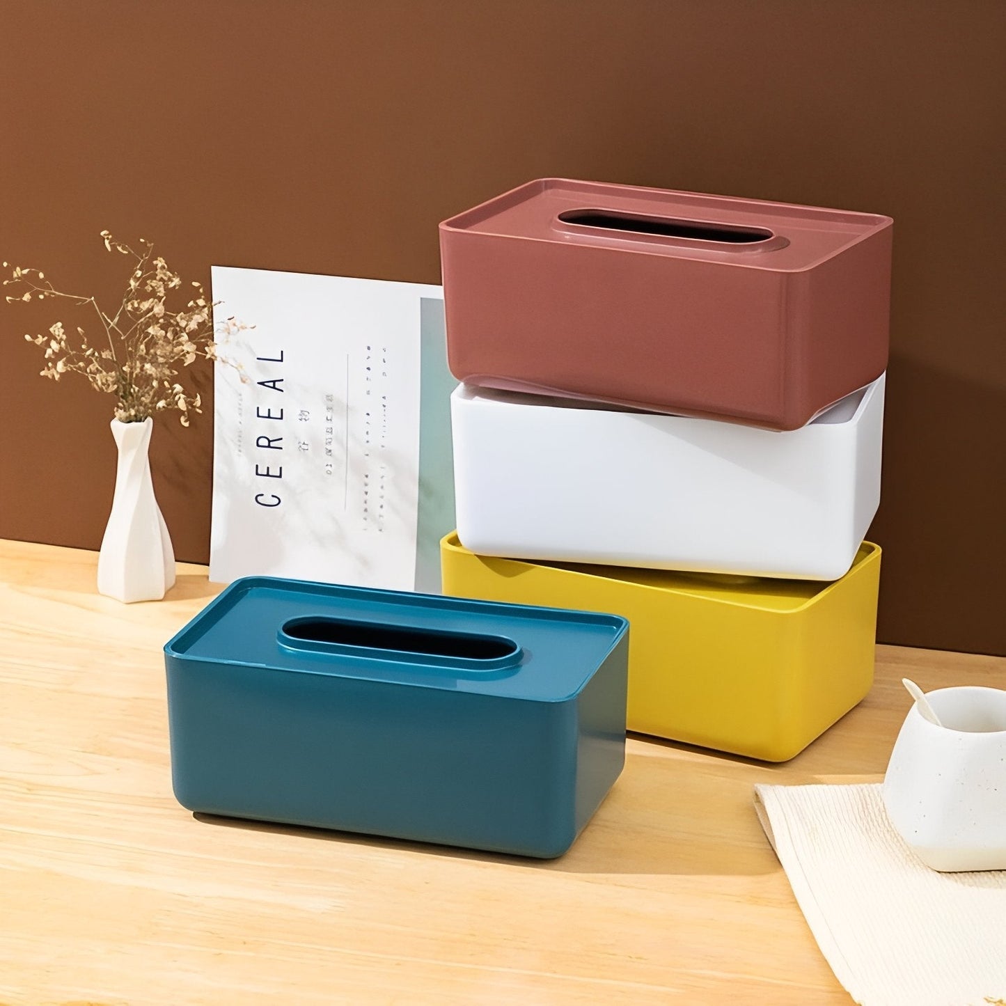 Carvallo - Modern rektangulär pappersnästukslåda för en stilfull touch i ditt hem