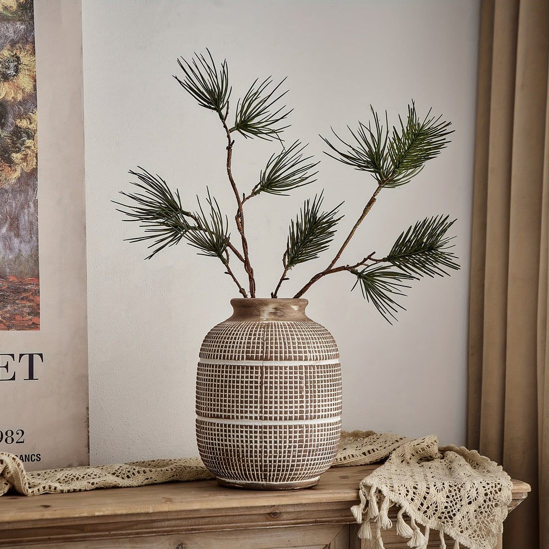 Rustik geometrisk vas - Naturlig atmosfär för ditt hem