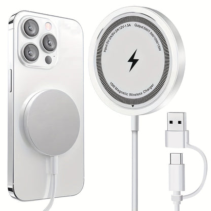 Trådlös Magnetisk Telefonladdare med USB-kabel