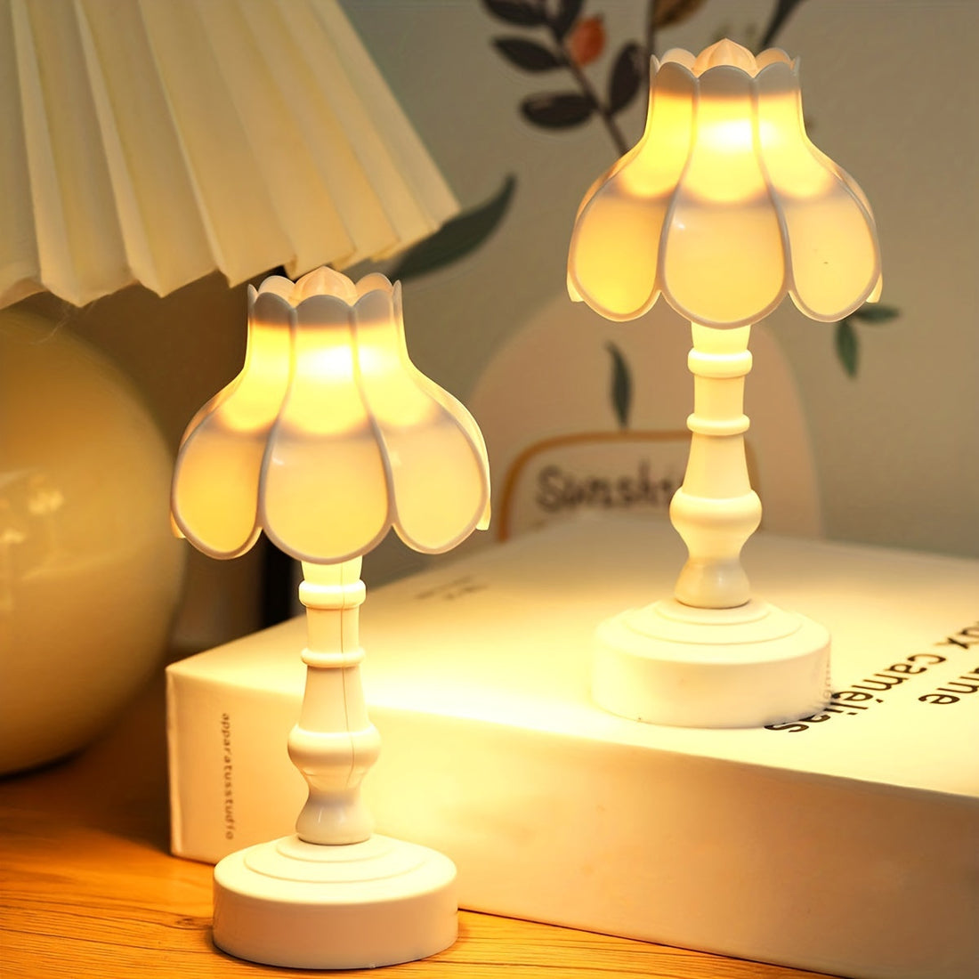 StarBloom - Blomformad Mini Skrivbordslampa för Nattdekoration