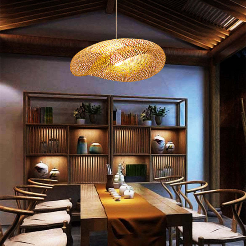 ZenBamboo LED Hänglampa Bollar av Bambu för Sovrum