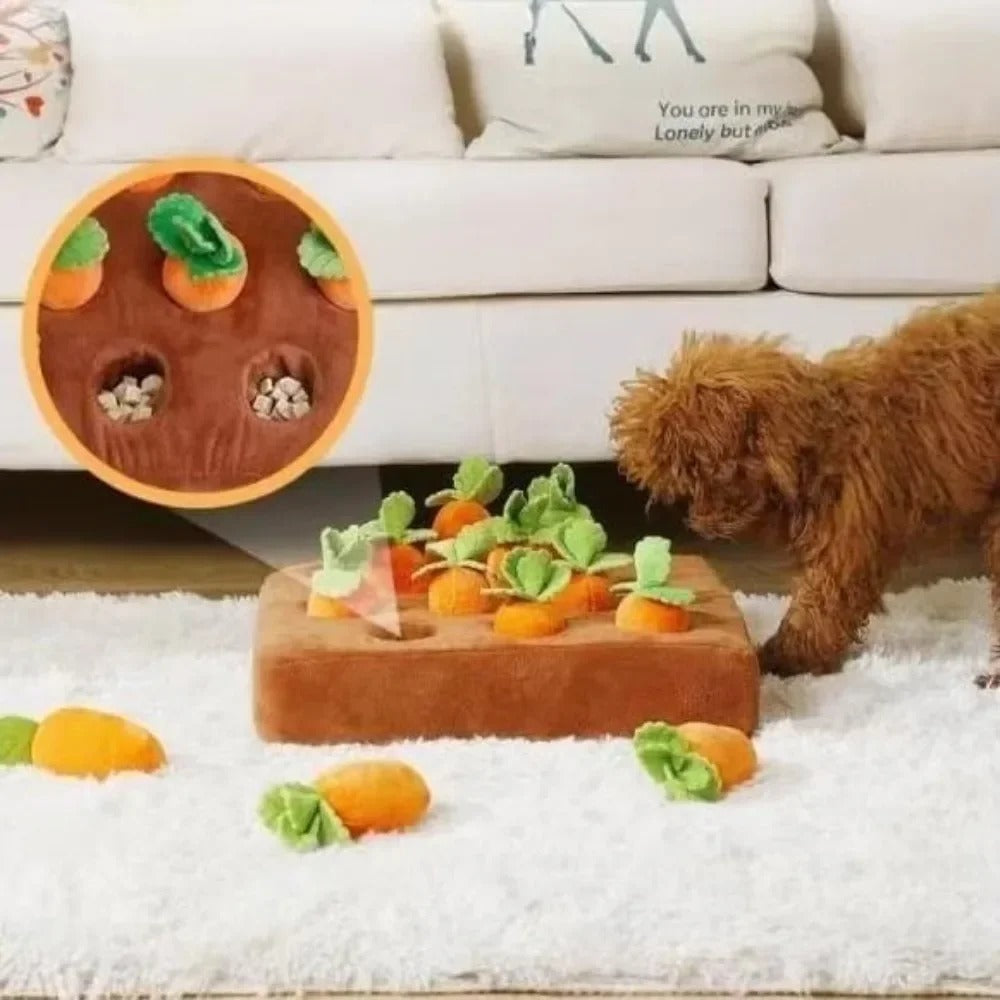 Interaktiv Plush Morots Hundleksak - Morots Snuffle Mat för Hundar