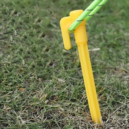Plastplast tältspikar med krokar – Camping jordspikar för presenningar och tarp