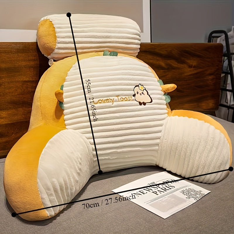 Plush Sängkudde med Ryggstöd - Mjuk Ländryggsstöd för Säng och Soffa, Fyra Säsonger