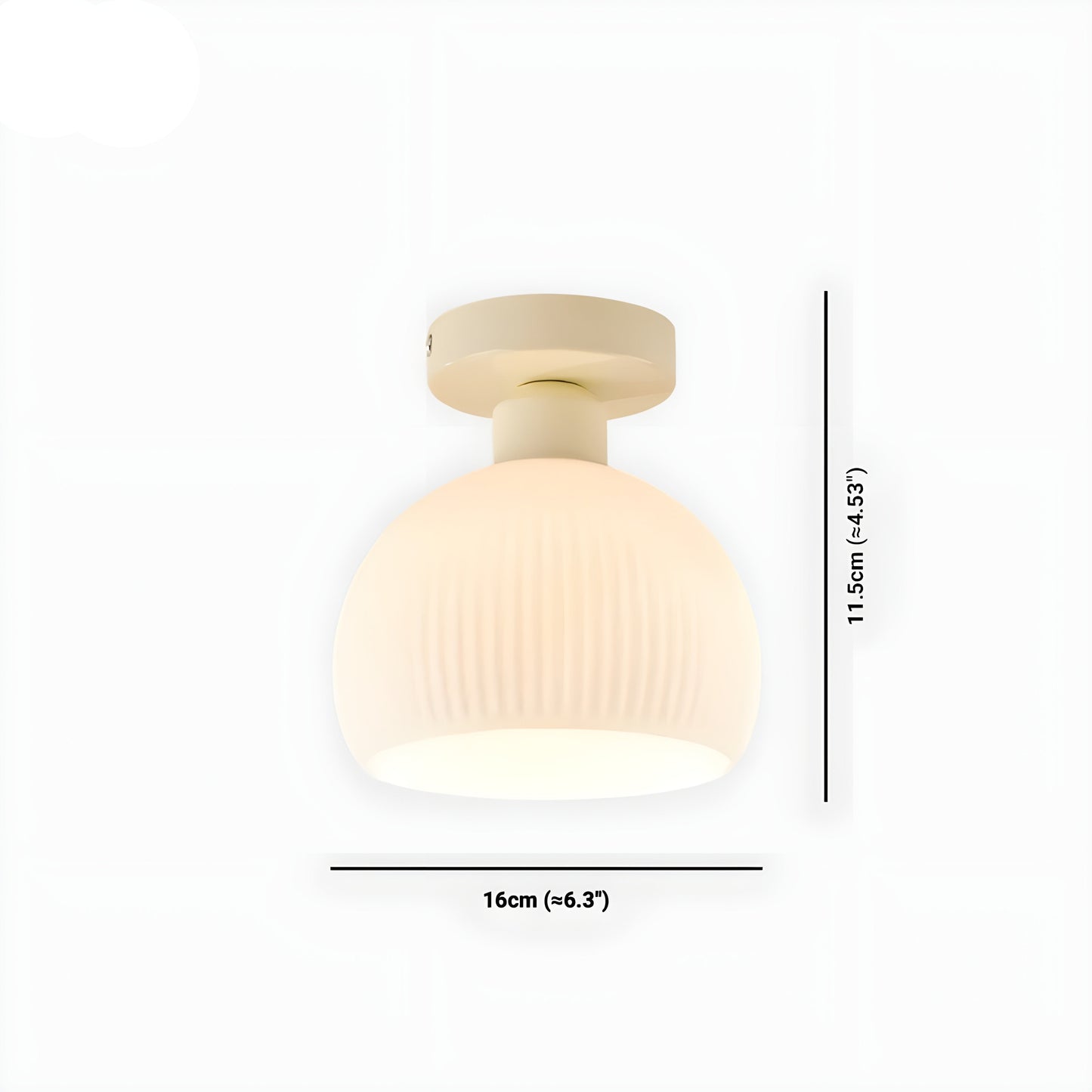 CeramiLume Lampa - Nordisk keramik glas LED Lampa