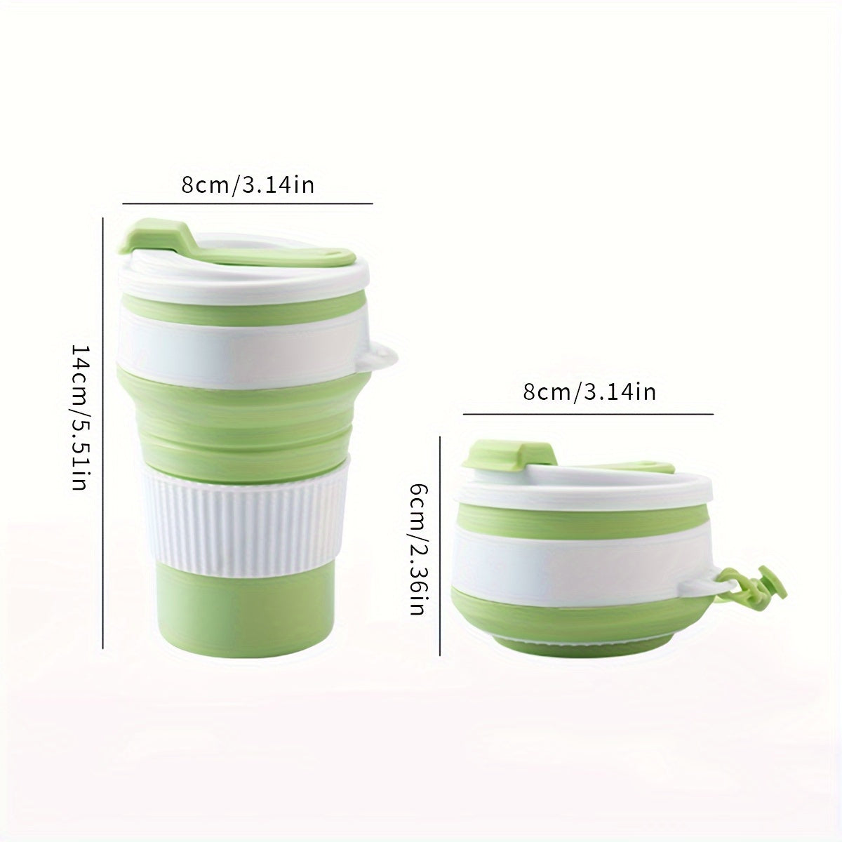 Carvallo Traviva Cup | Livsmedelsgodkänd silikon | Med lock & läckageskydd | 14 × 8 cm