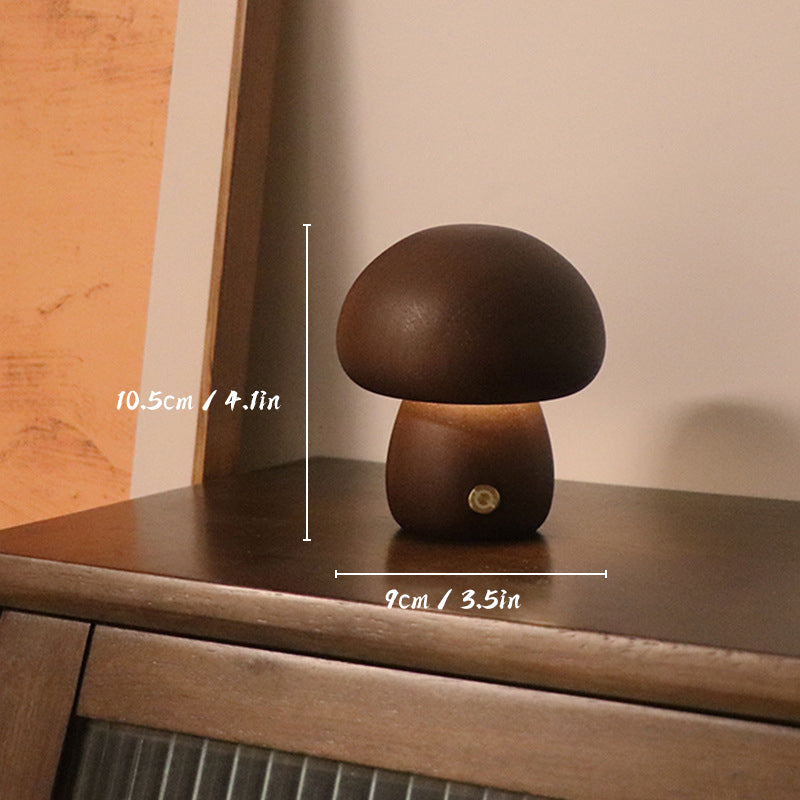 Lunaris Shroom | Uppladdningsbar bordslampa i träsvampdesign