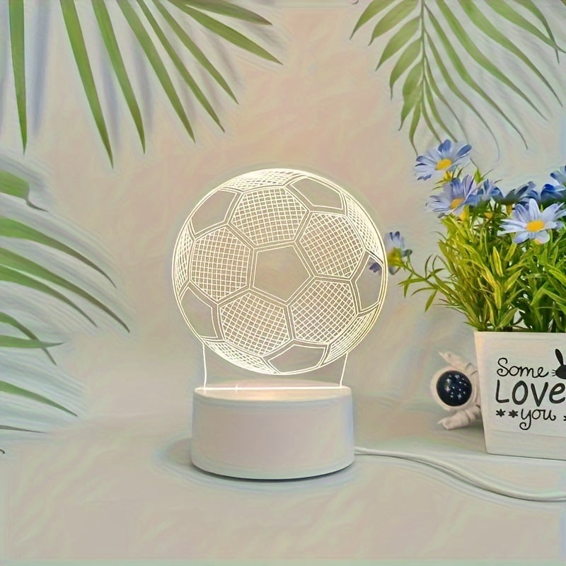 SoccerGlow - Fotboll LED Nattlampa med Akrylbasis