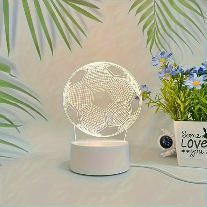 SoccerGlow - Fotboll LED Nattlampa med Akrylbasis