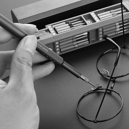 Professionell skruvmejselsats med 24 bitar för precisionsarbete