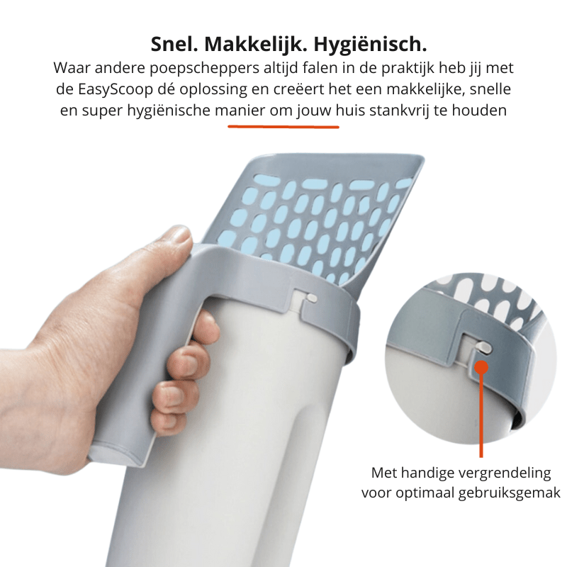 Easyscoop – Kattlådesschaufel med integrerad luktblockerande avfallskärl