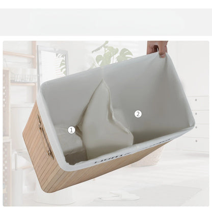 EcoTidy Korg – Bambu Tvättkorg med 2 Fack