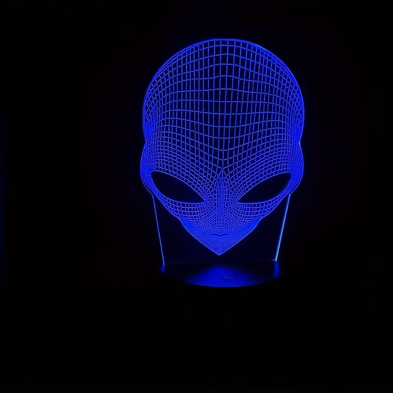 CosmicGlow - 3D Sänglampa med Svart Bas och 7 Färger LED Belysning