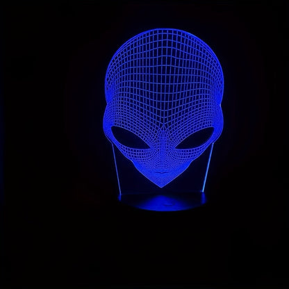 CosmicGlow - 3D Sänglampa med Svart Bas och 7 Färger LED Belysning