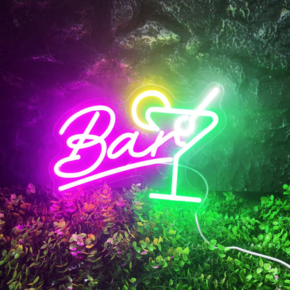Dimmbar LED Neon Bar Skylt – USB Driven med Dimmer