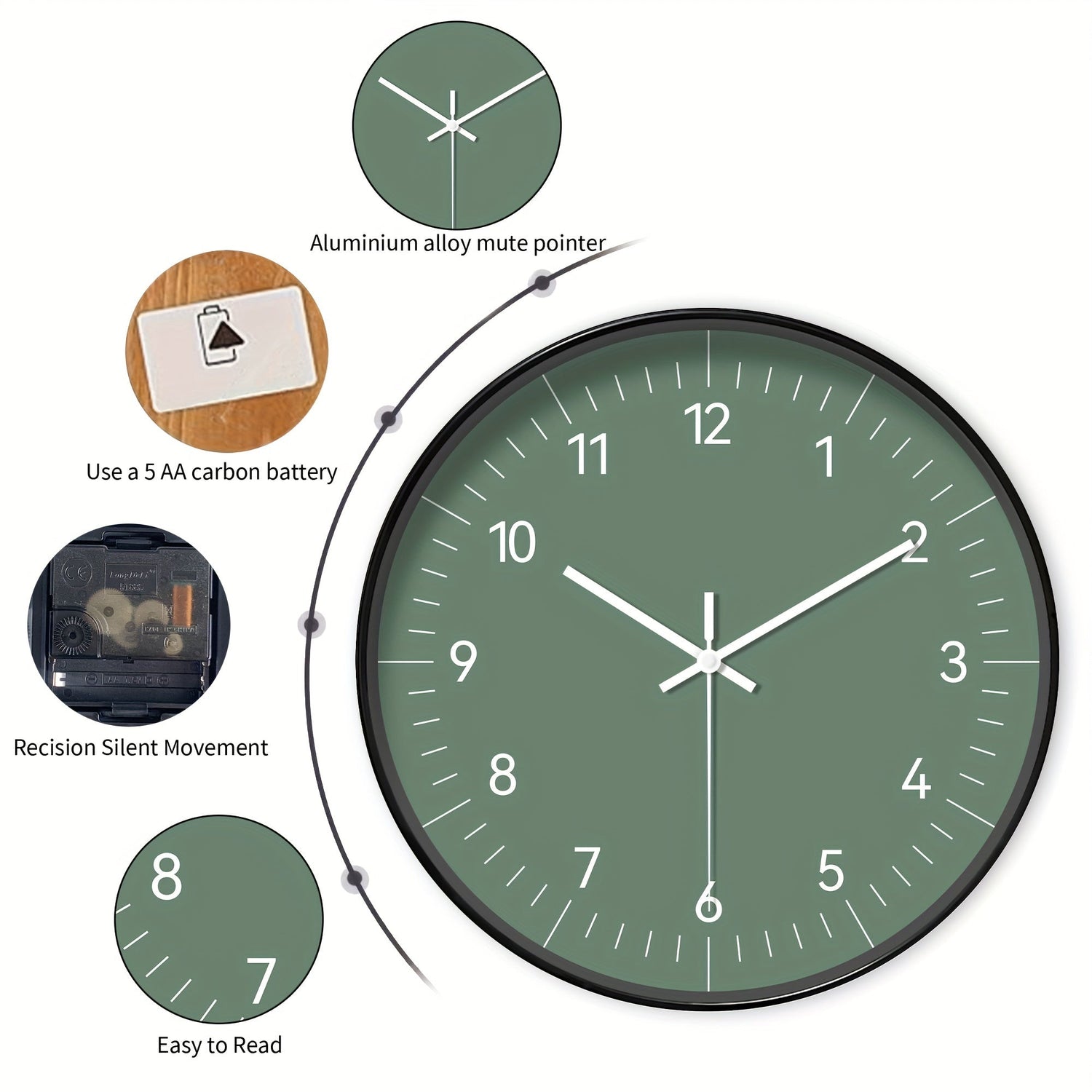 FantasyTime - Modern Tyst Väckarklocka, 20 cm
