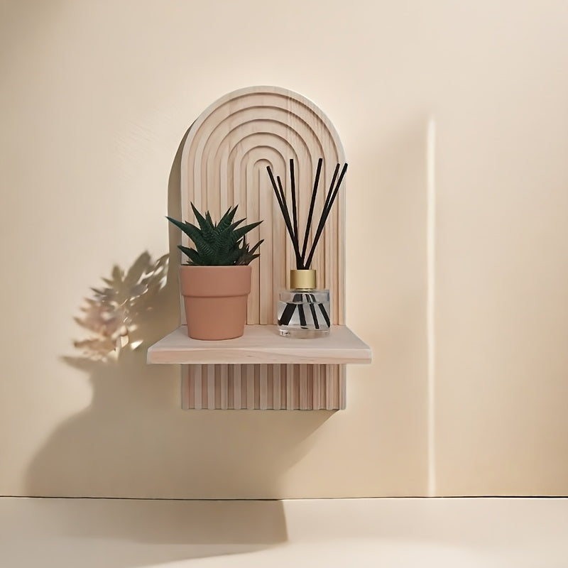 Boho Rainbow Vägghylla - Stilfull Förvaring för Alla Rum