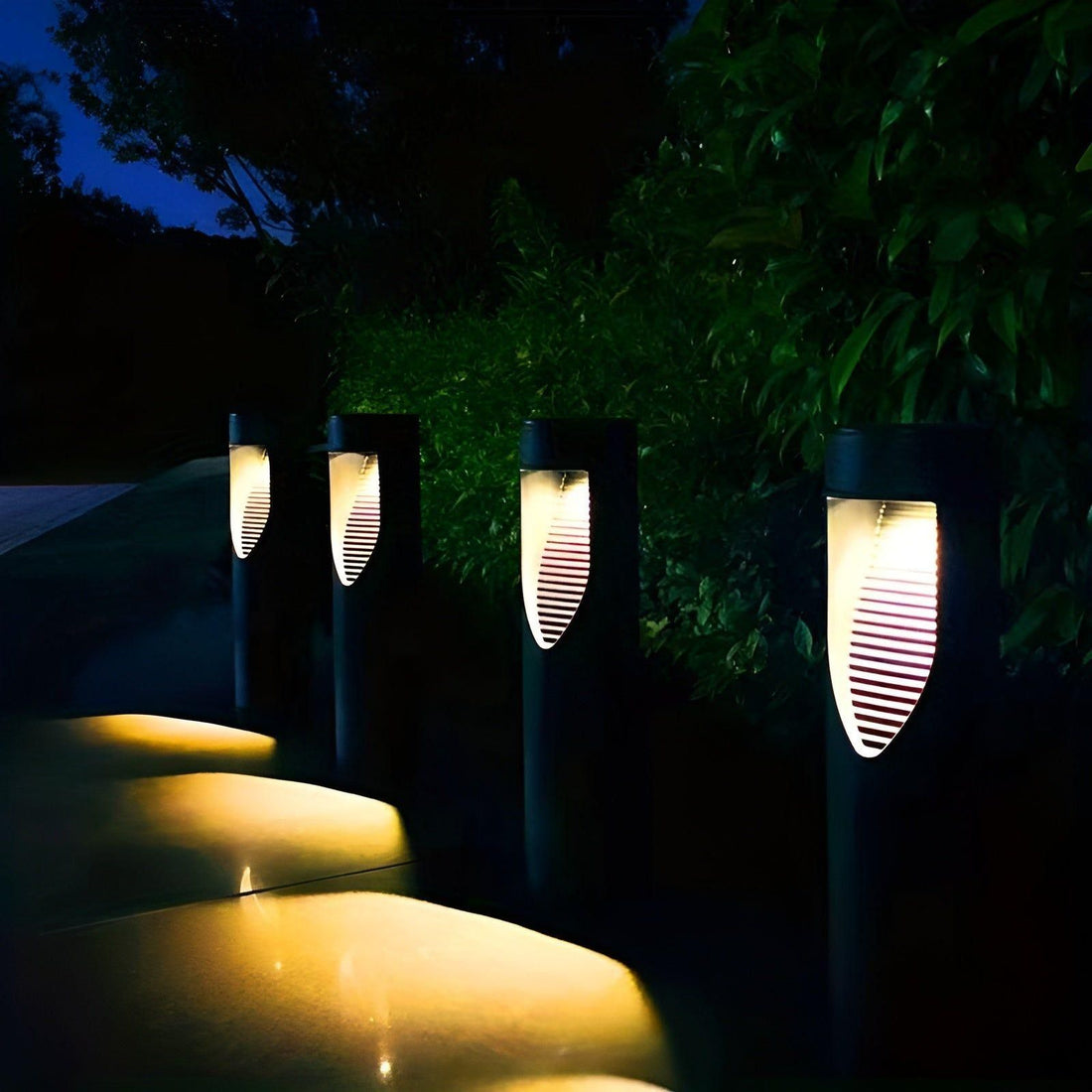 GlowAperture Light - Dekorativ vattentät solcylinder utomhus LED-gräsbelysning