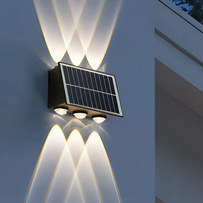 Vägglampa Utomhus Solar LED Varm Vit