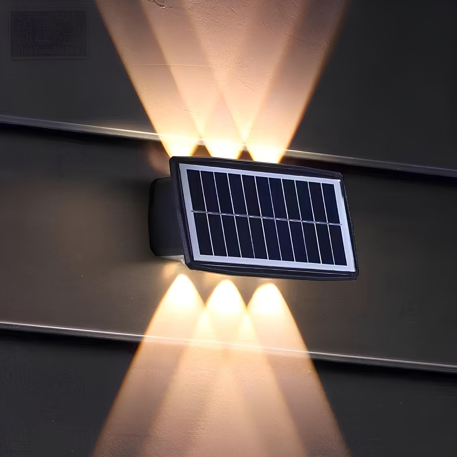 Vägglampa Utomhus Solar LED Varm Vit