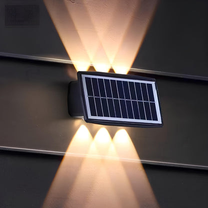 Vägglampa Utomhus Solar LED Varm Vit