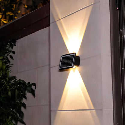 Vägglampa Utomhus Solar LED Varm Vit