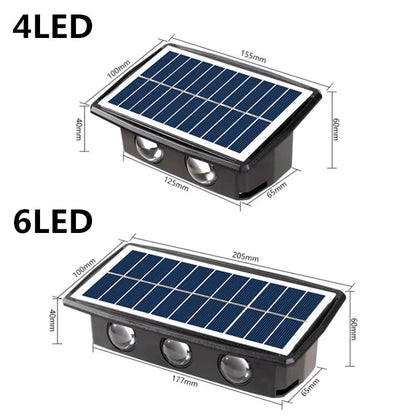 Vägglampa Utomhus Solar LED Varm Vit