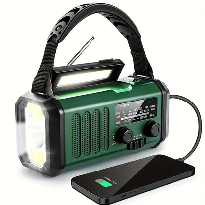 ECOPOWER RADIO – Nödradio med ficklampa, USB-laddare och solkraft
