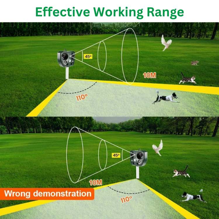 EcoSonic Guard - Ultraschall-djurförebyggande medel för utomhusbruk