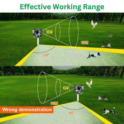 EcoSonic Guard - Ultraschall-djurförebyggande medel för utomhusbruk