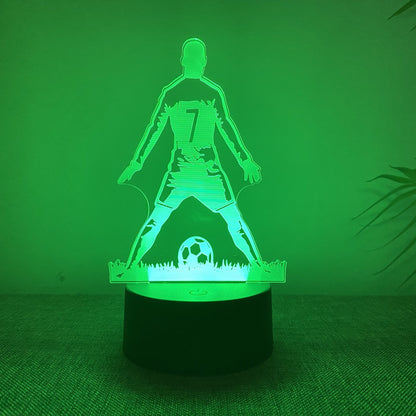SportGlow - 3D Fotbollspelare LED Nattlampa med Färgändring