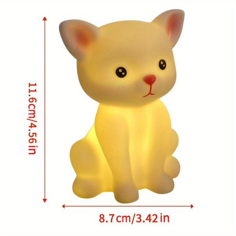 KittyGlow - Söt Kattunge Bordslampa med LED-ljus och Batteridrift
