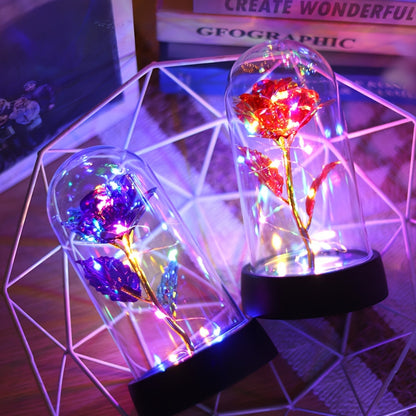 GoldenRose - Elegant Rosablomma Lampa för Gåvor och Dekoration