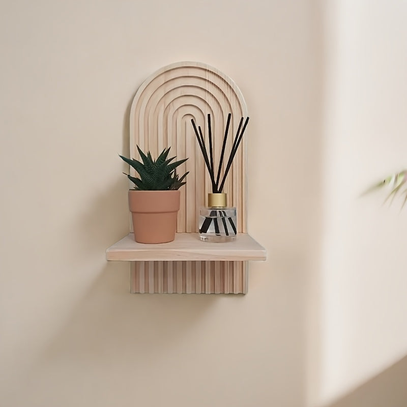 Boho Rainbow Vägghylla - Stilfull Förvaring för Alla Rum