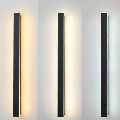Minimalistisk svart LED-vägglampa – Perfekt för moderna trädgårdar och exteriörer
