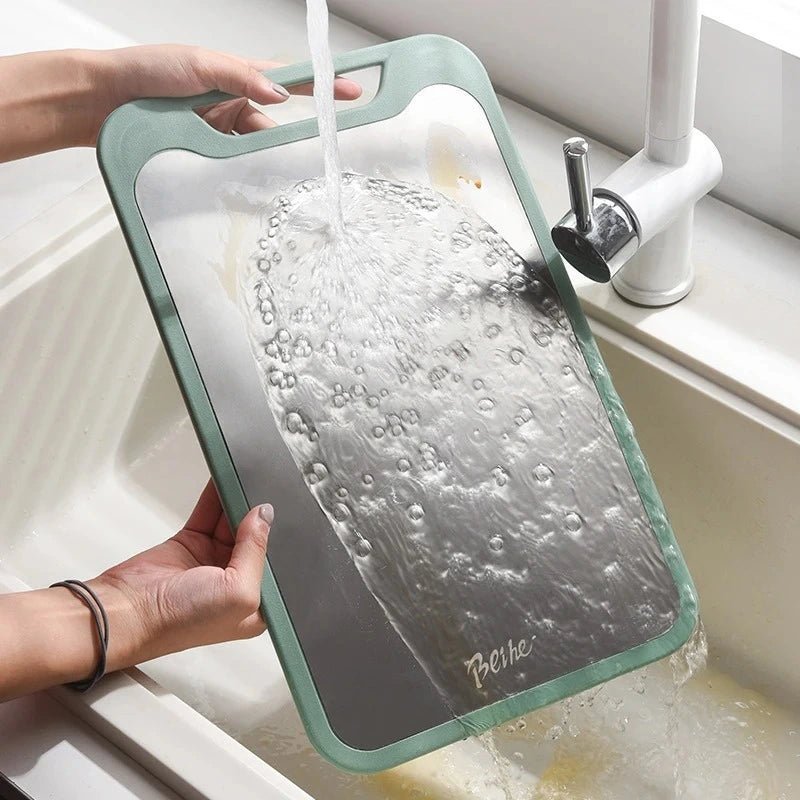 EdgeCraft – dubbel sida skärbräda i rostfritt stål med non-stick yta och saftspår