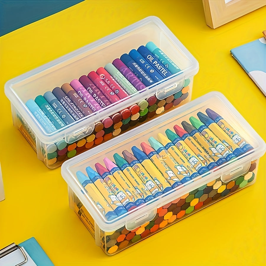Transparent Förvaringsbox - Praktisk och Hållbar för Skolmaterial