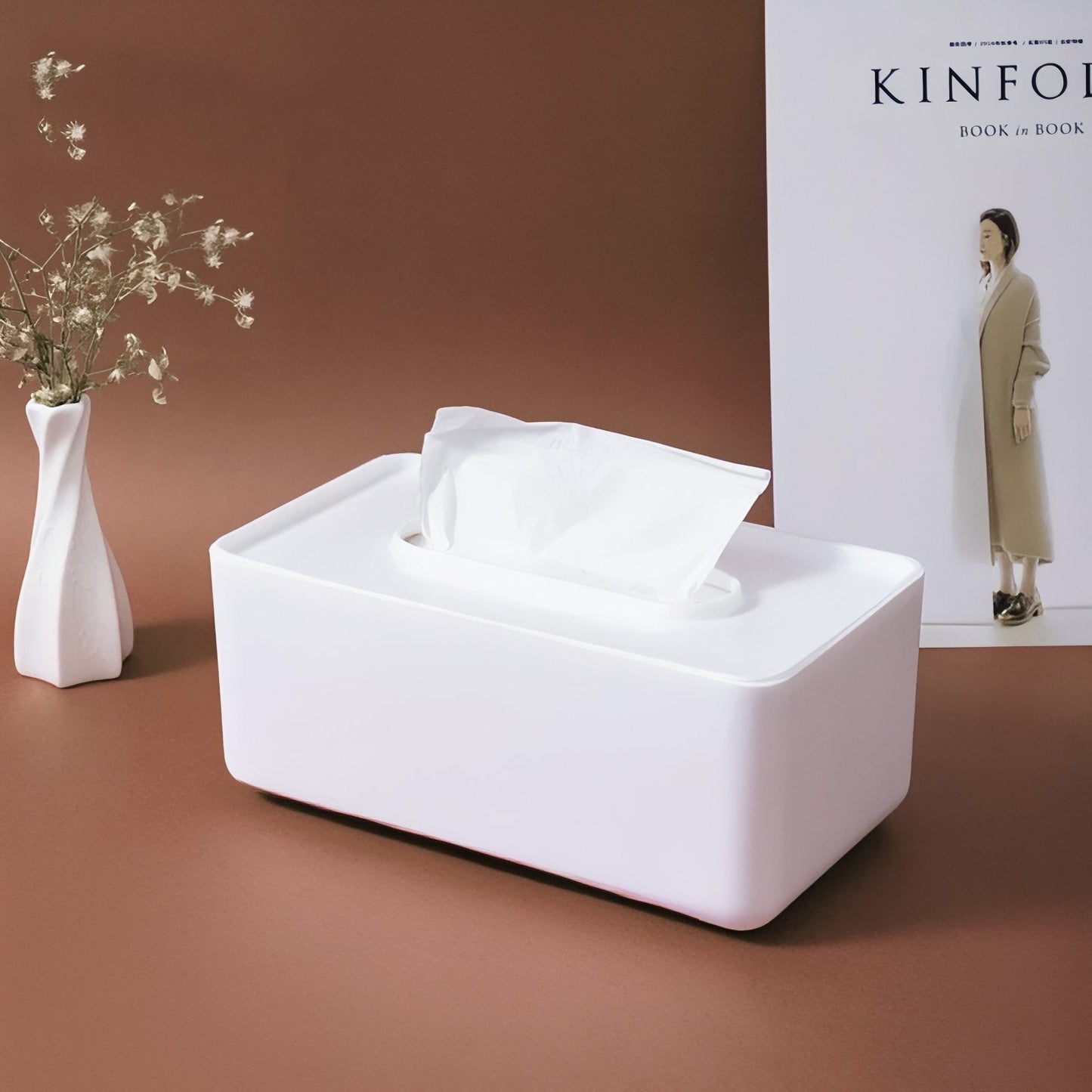 Carvallo - Modern rektangulär pappersnästukslåda för en stilfull touch i ditt hem