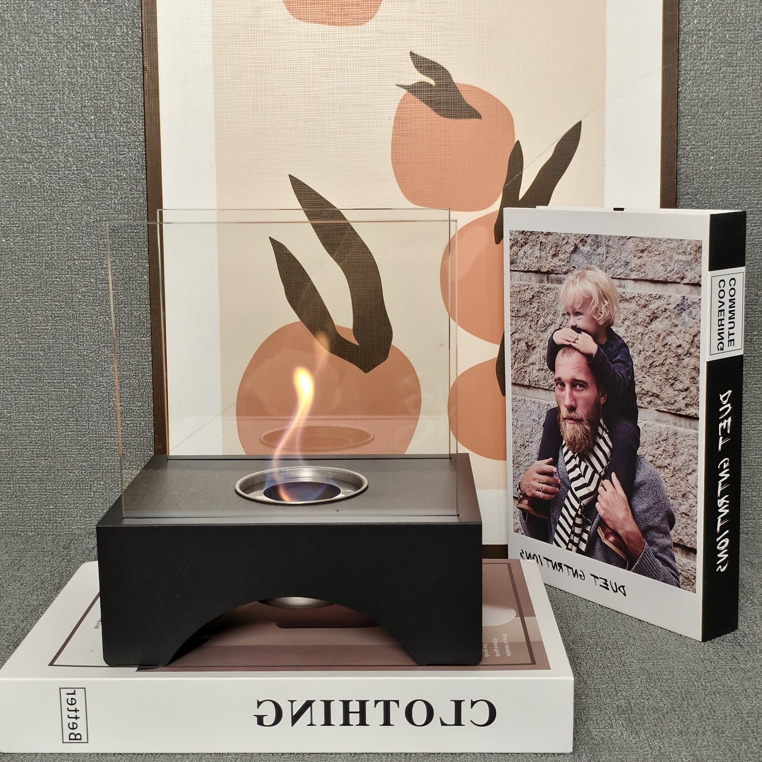 Bordstablett Bioetanol Kamin med Verklig Flamma