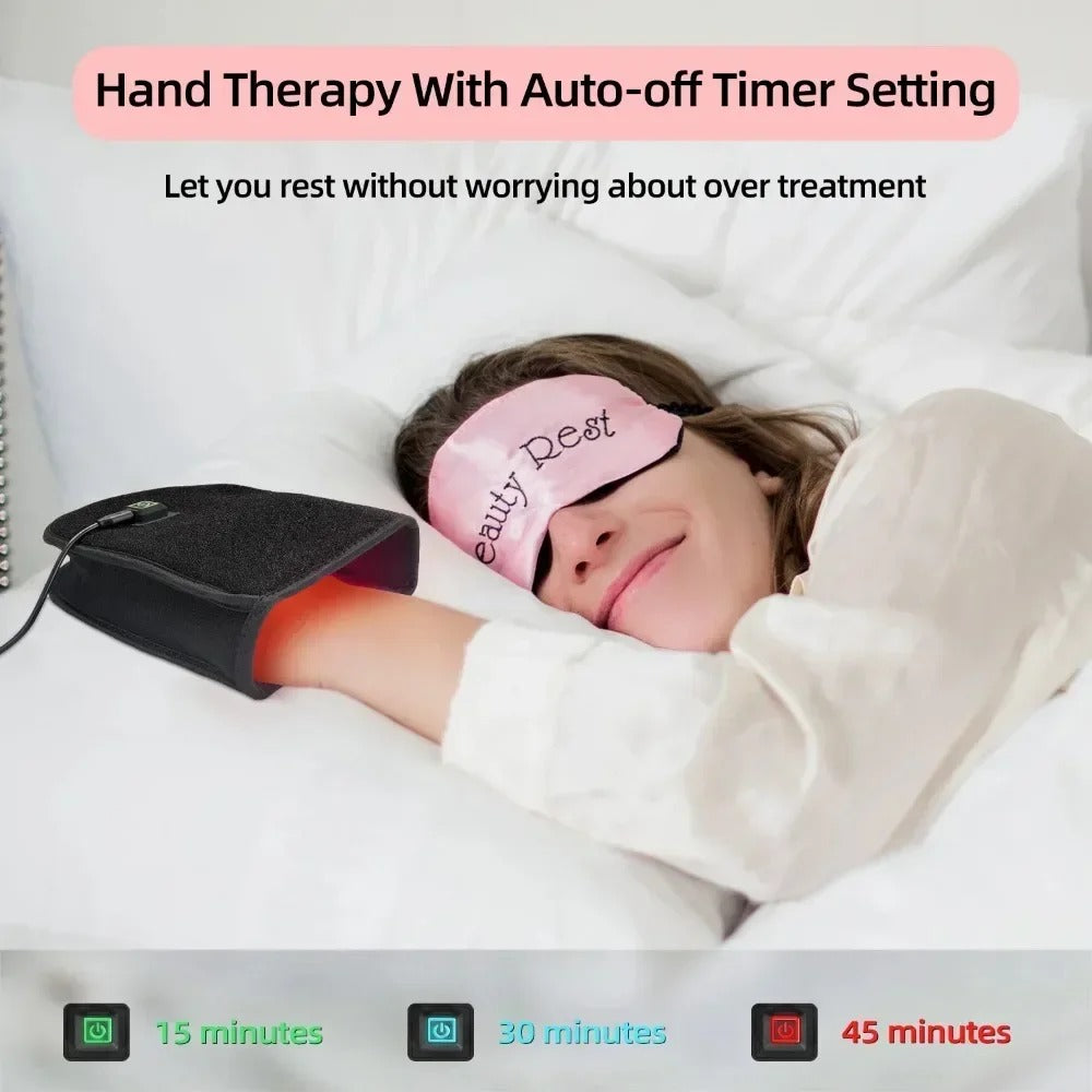 Handterapihandske med infraröd ljusenhet