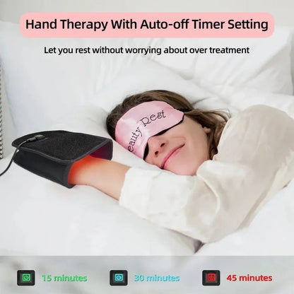 Handterapihandske med infraröd ljusenhet